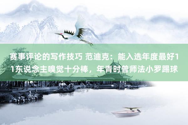 赛事评论的写作技巧 范迪克：能入选年度最好11东说念主嗅觉十分棒，年青时曾师法小罗踢球