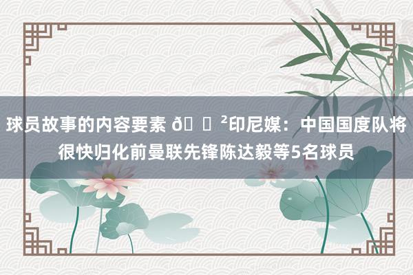 球员故事的内容要素 😲印尼媒：中国国度队将很快归化前曼联先锋陈达毅等5名球员